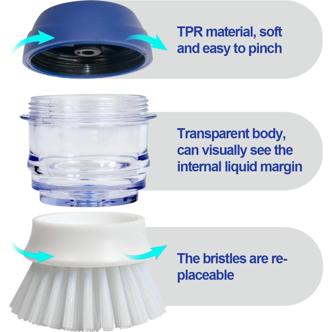 Cepillo de Platos CELOX con Dispensador de Jabón 2 Unidades