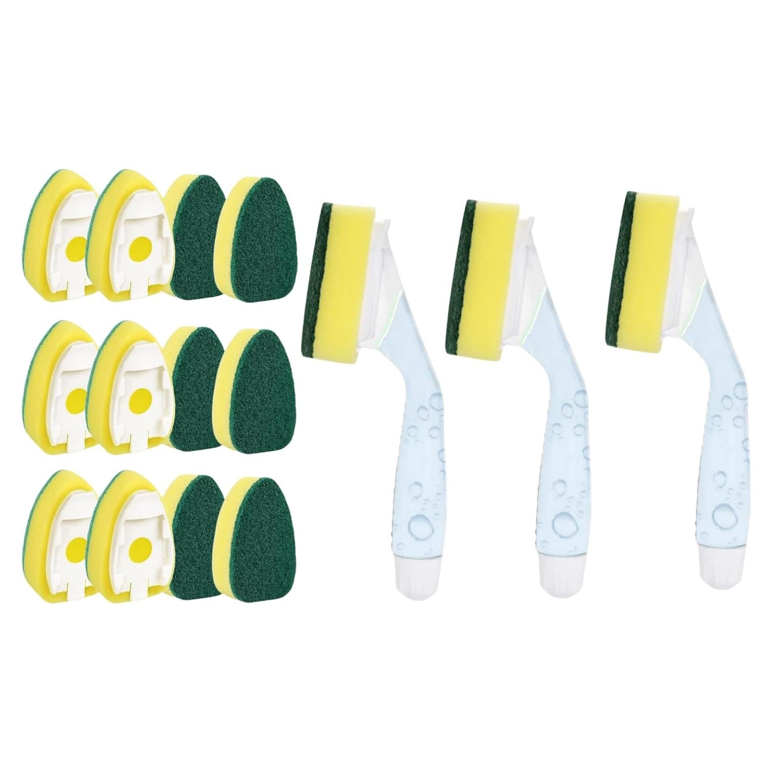 Set de Limpieza 3 PCS Varita de Platos KKpxafl con 6 Esponjas