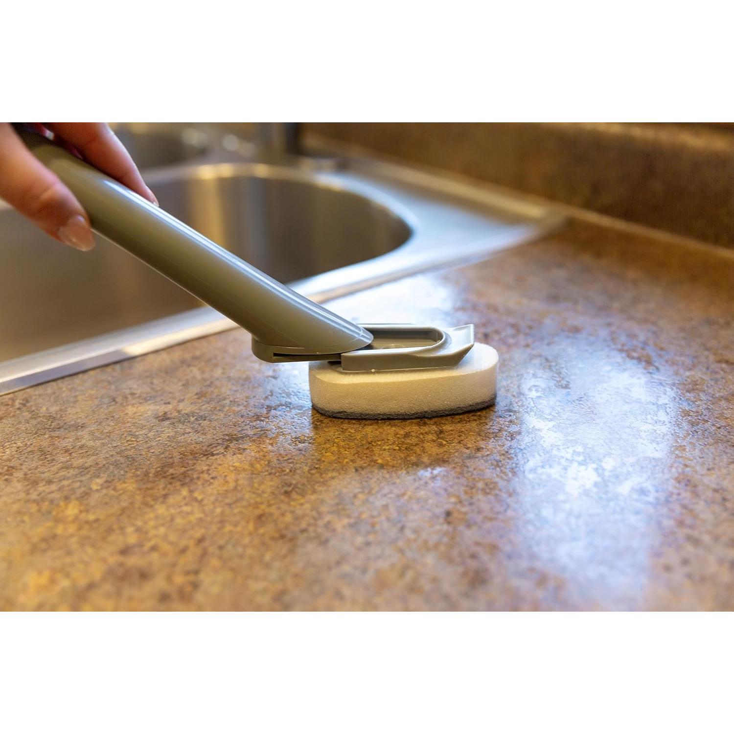 Limpiador de Platos PCF con Cepillo y Esponja Desmontables