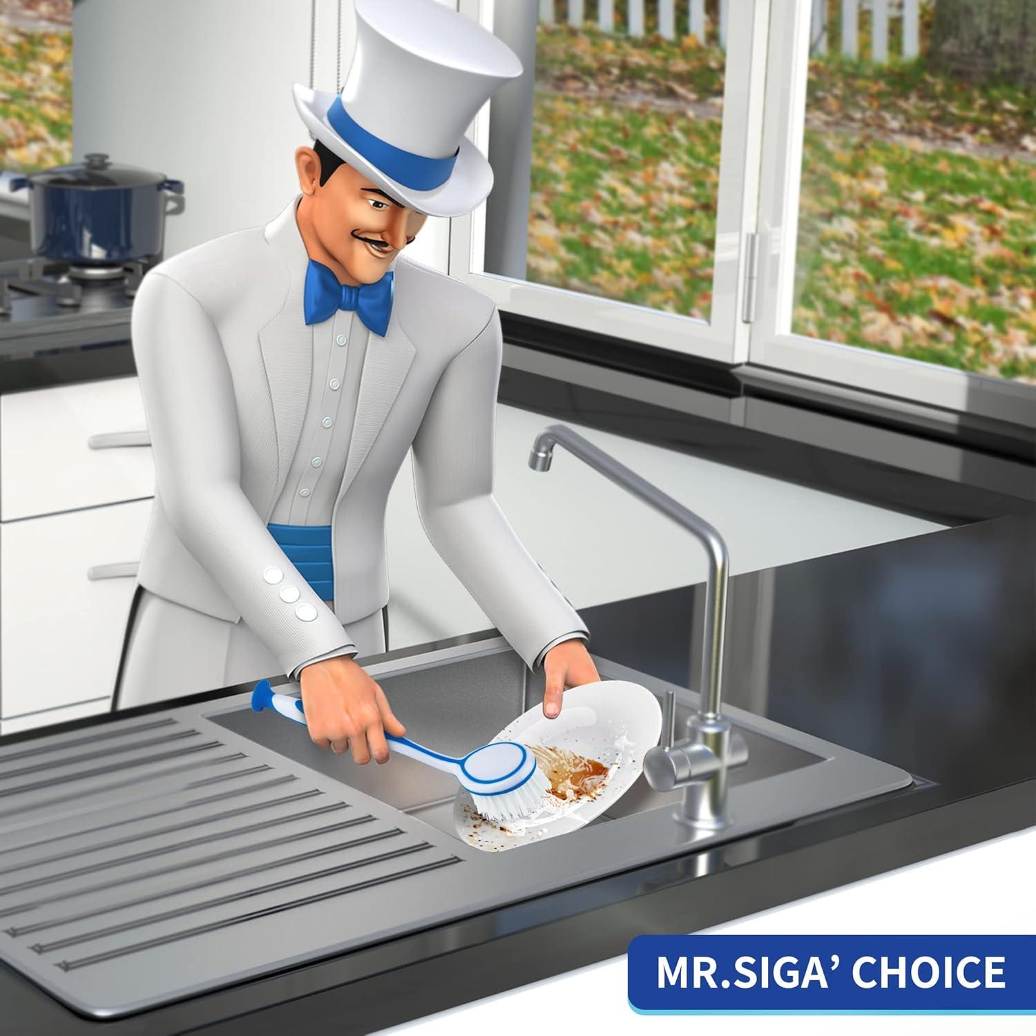 Cepillo Redondo para Platos MR.SIGA - Paquete de 3 Unidades