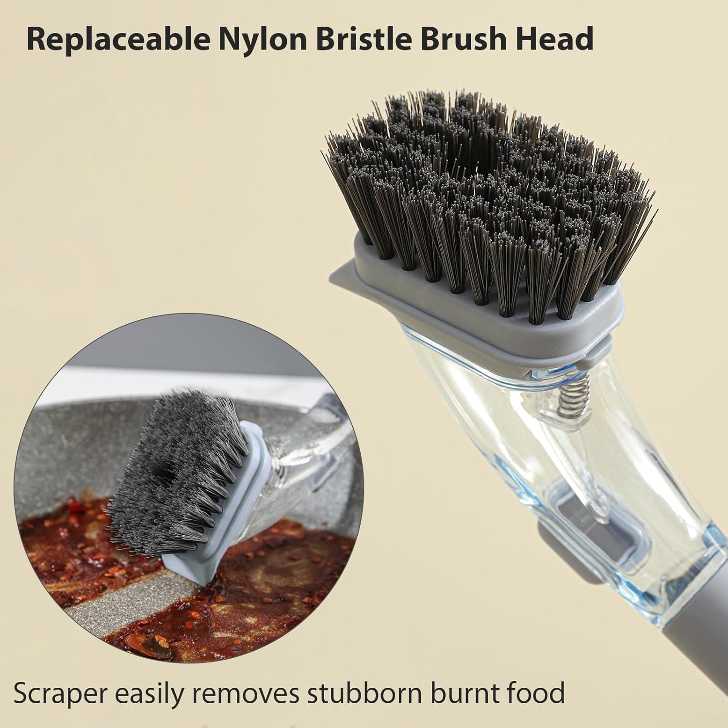 Cepillo de Cocina DAPOWER con Dispensador de Jabón Reemplazable