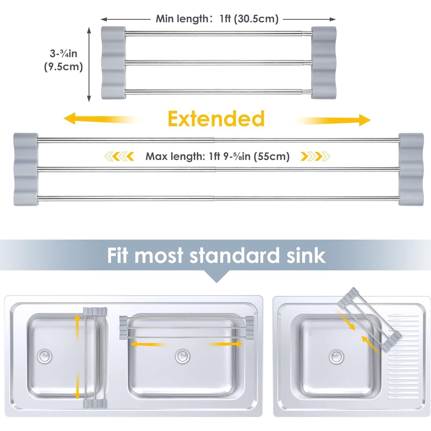 Estante de Cocina Ajustable Tomorotec - Acero Inoxidable 55 cm