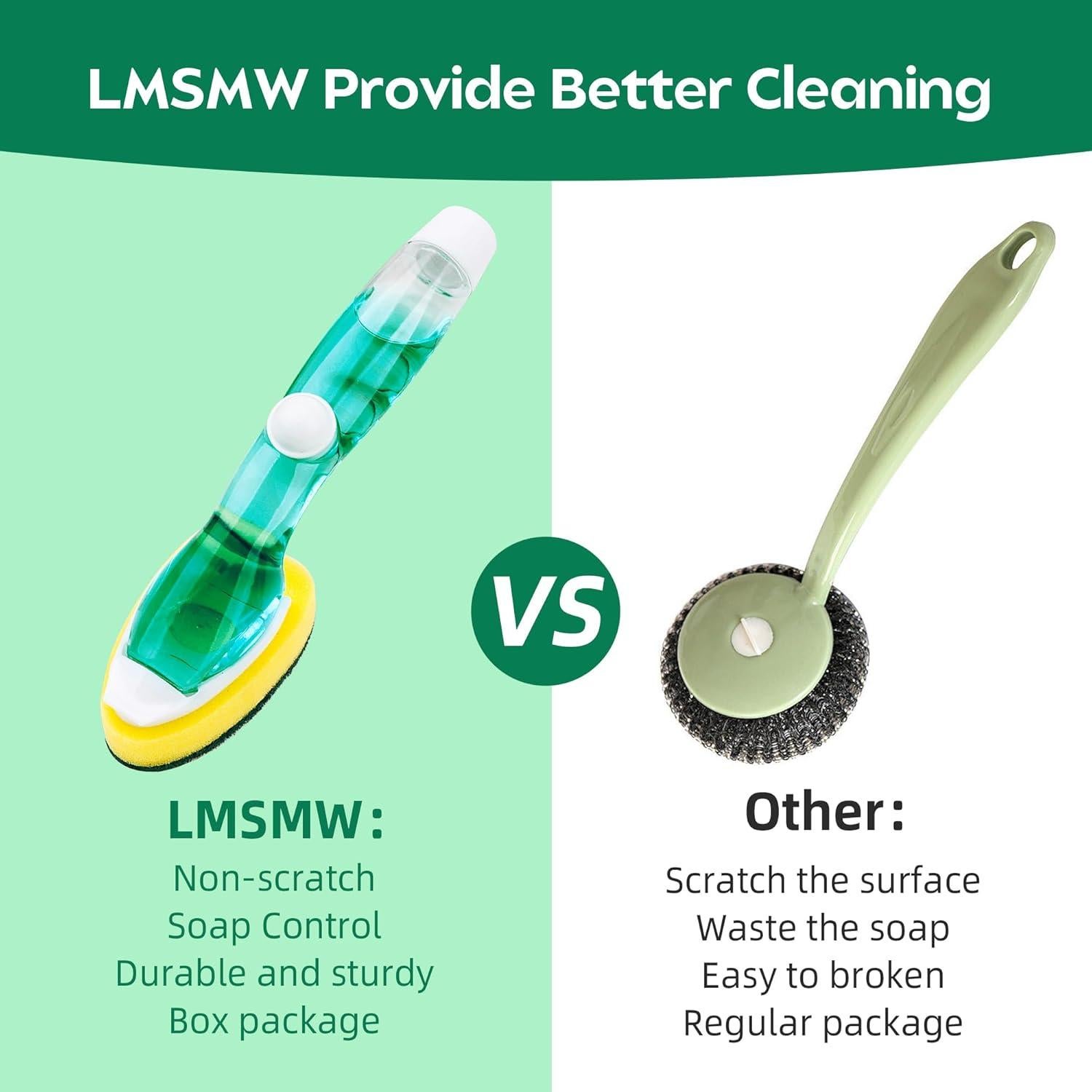 Recargas de Esponja Sin Rayones LMSMW 12 Unidades para Varita de Platos