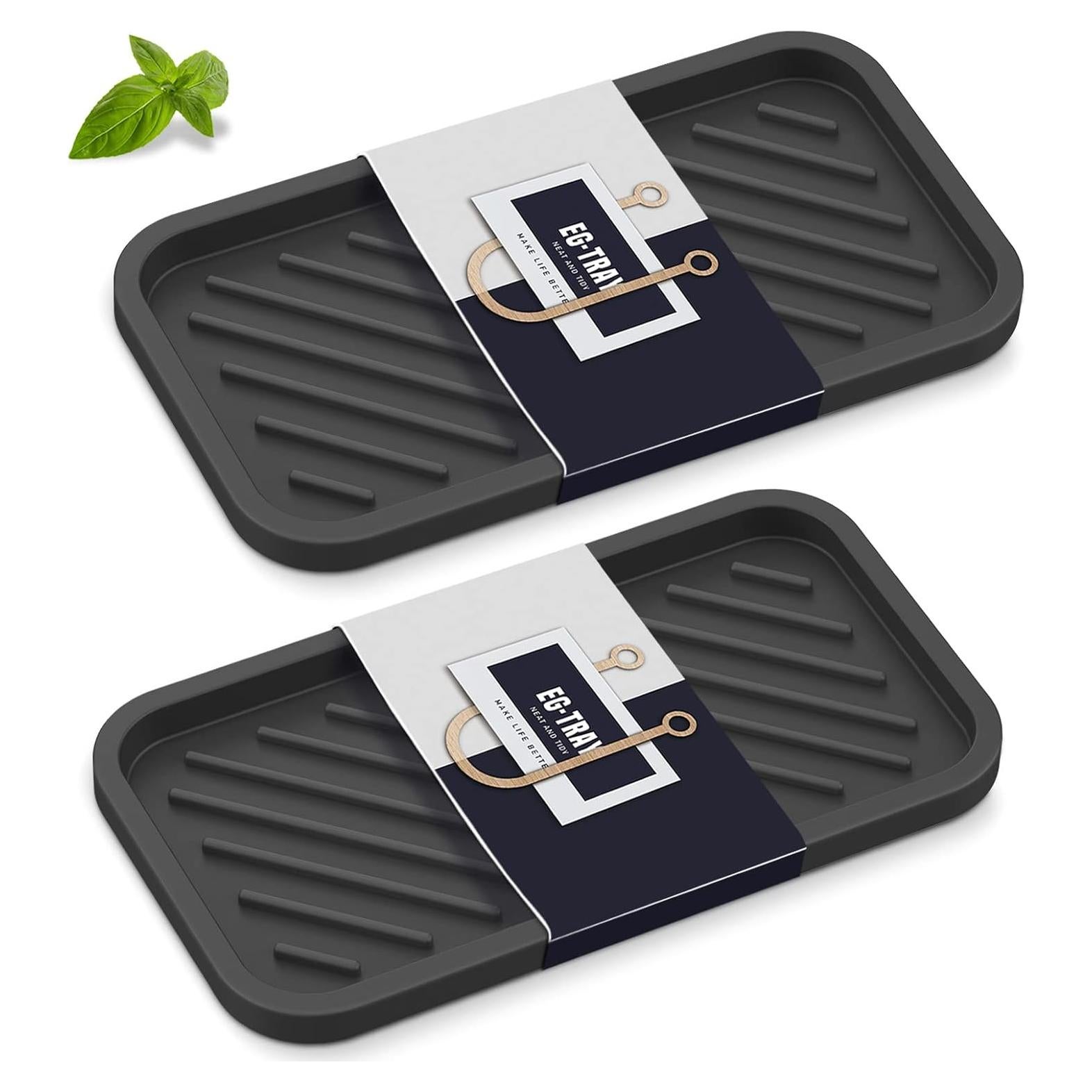 Bandeja organizadora de fregadero EG-SIPRO, silicona, 2 piezas