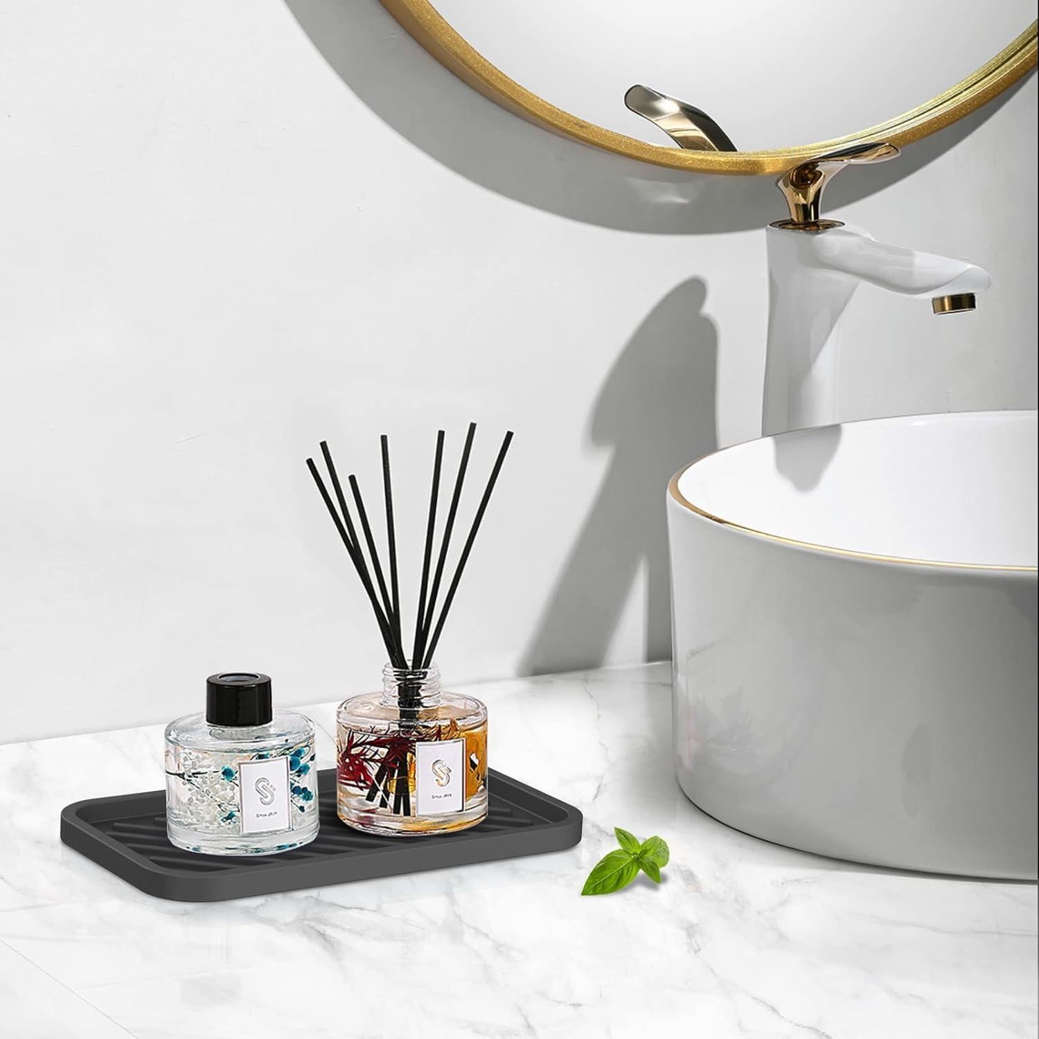 Bandeja organizadora de fregadero EG-SIPRO, silicona, 2 piezas