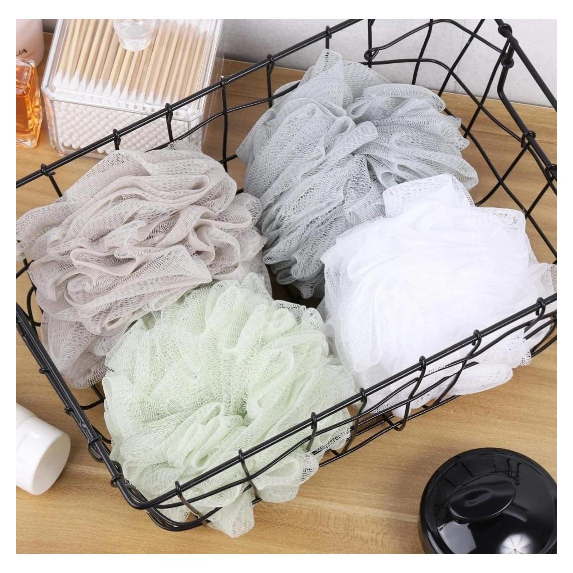 Esponjas de Ducha de Malla Grande - Loofah Natural - Colores Neutros