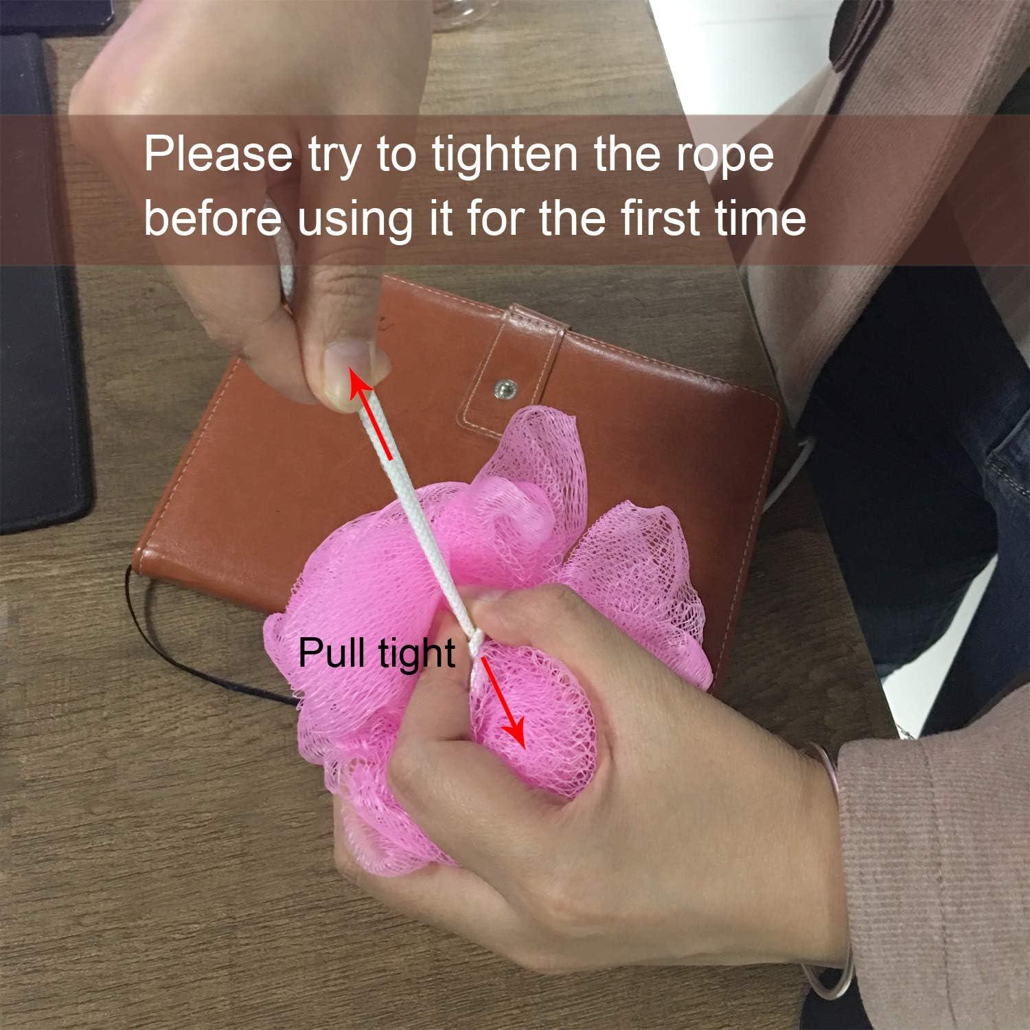 Puff de Malla de Baño Honbay 5PCS para Viajes