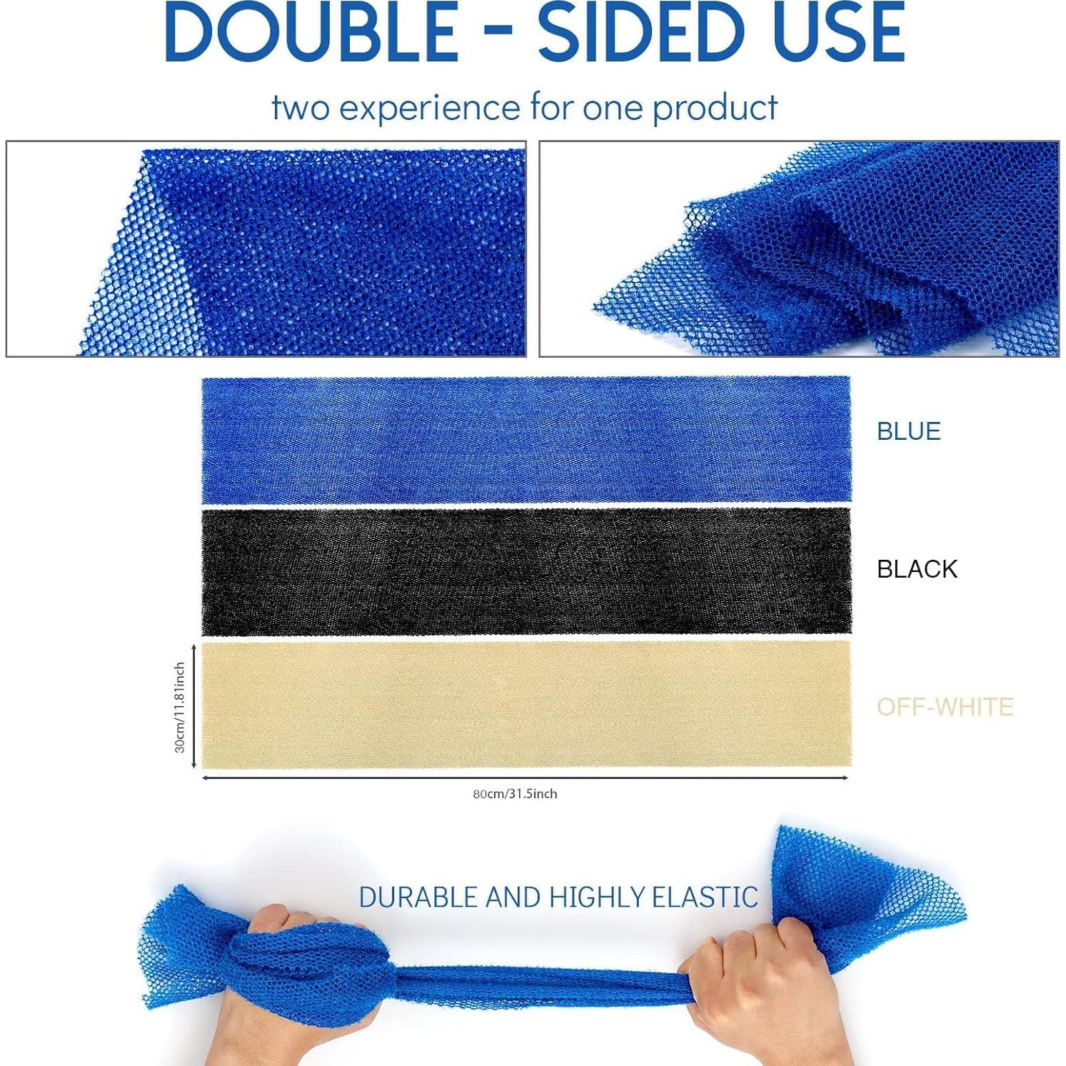 Esponja de Baño Exfoliante UJFQBH 3 Piezas Nylon 80 cm