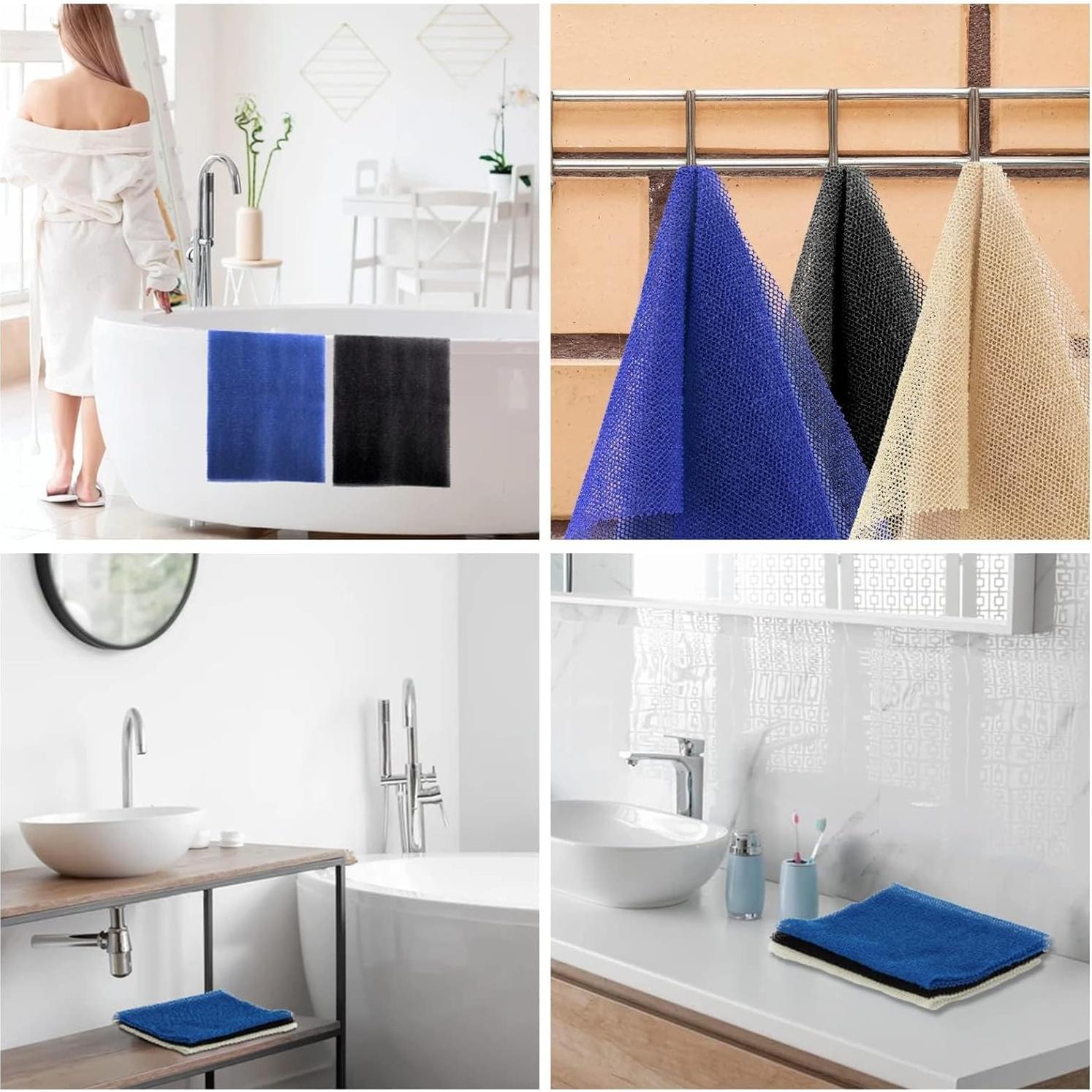 Esponja de Baño Exfoliante UJFQBH 3 Piezas Nylon 80 cm