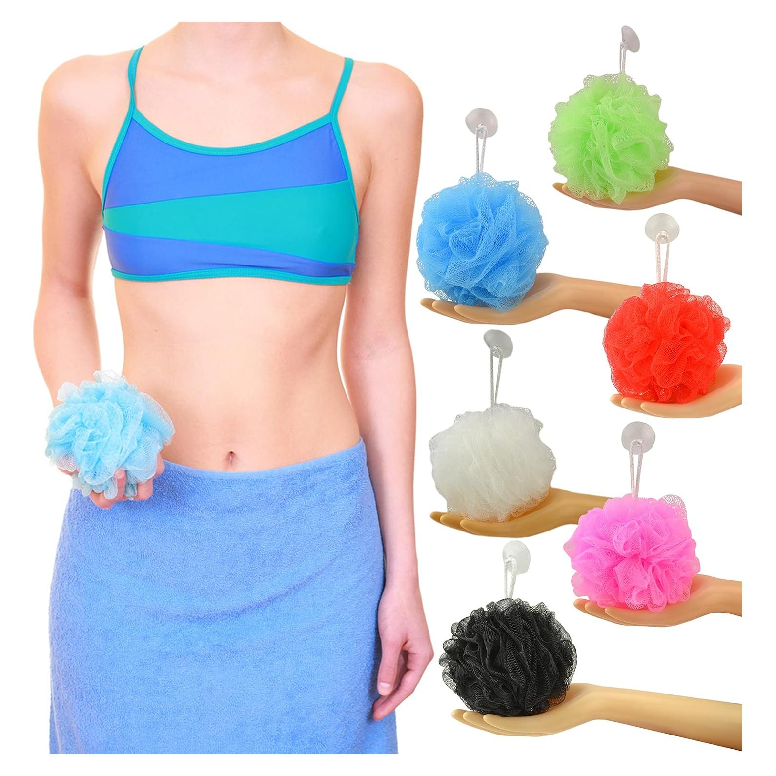 Esponja de Baño Star Brand 6 Piezas con Ventosa 15.24 cm