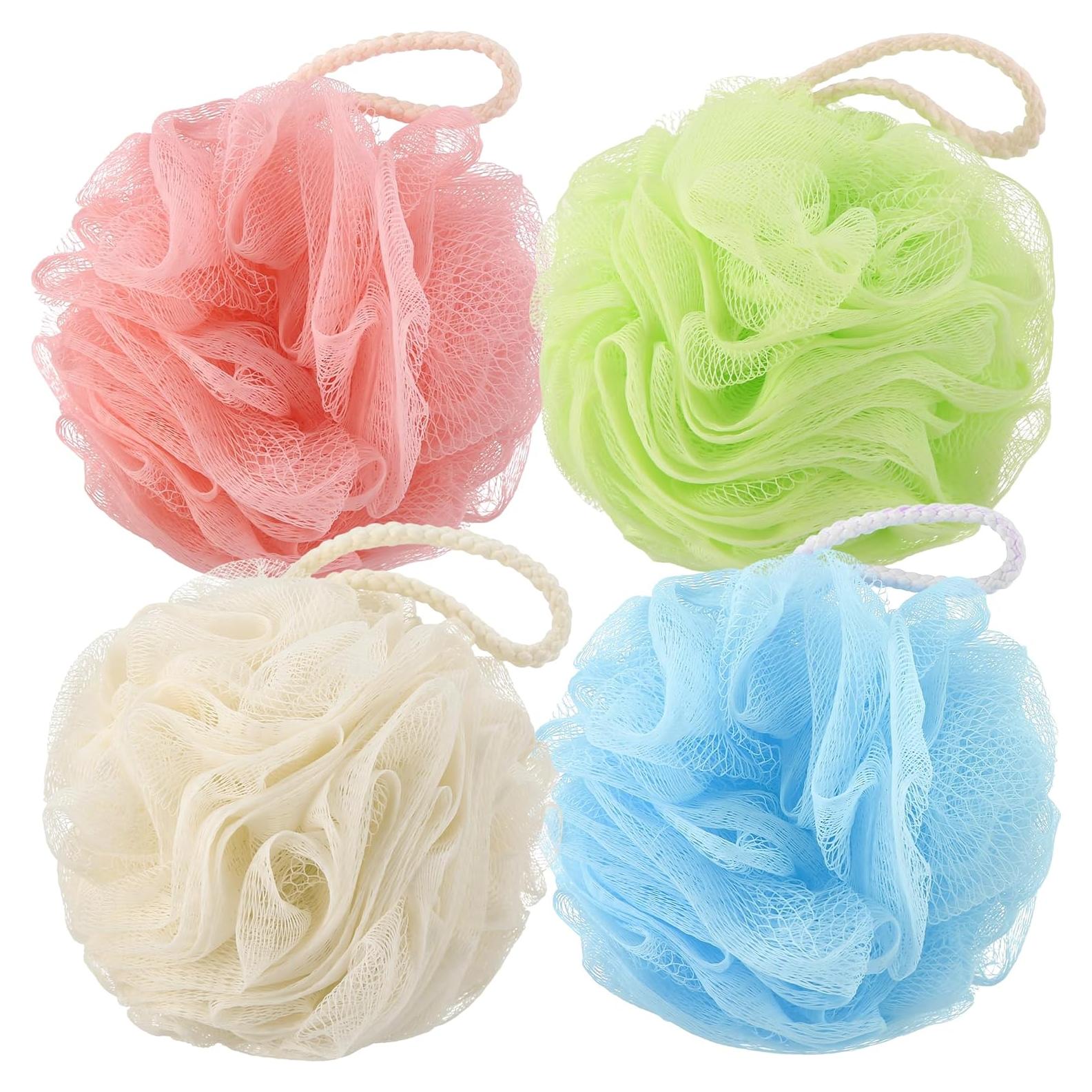 Esponjas de Lufa Exfoliantes LIKEVOW - Paquete de 4 Multicolor