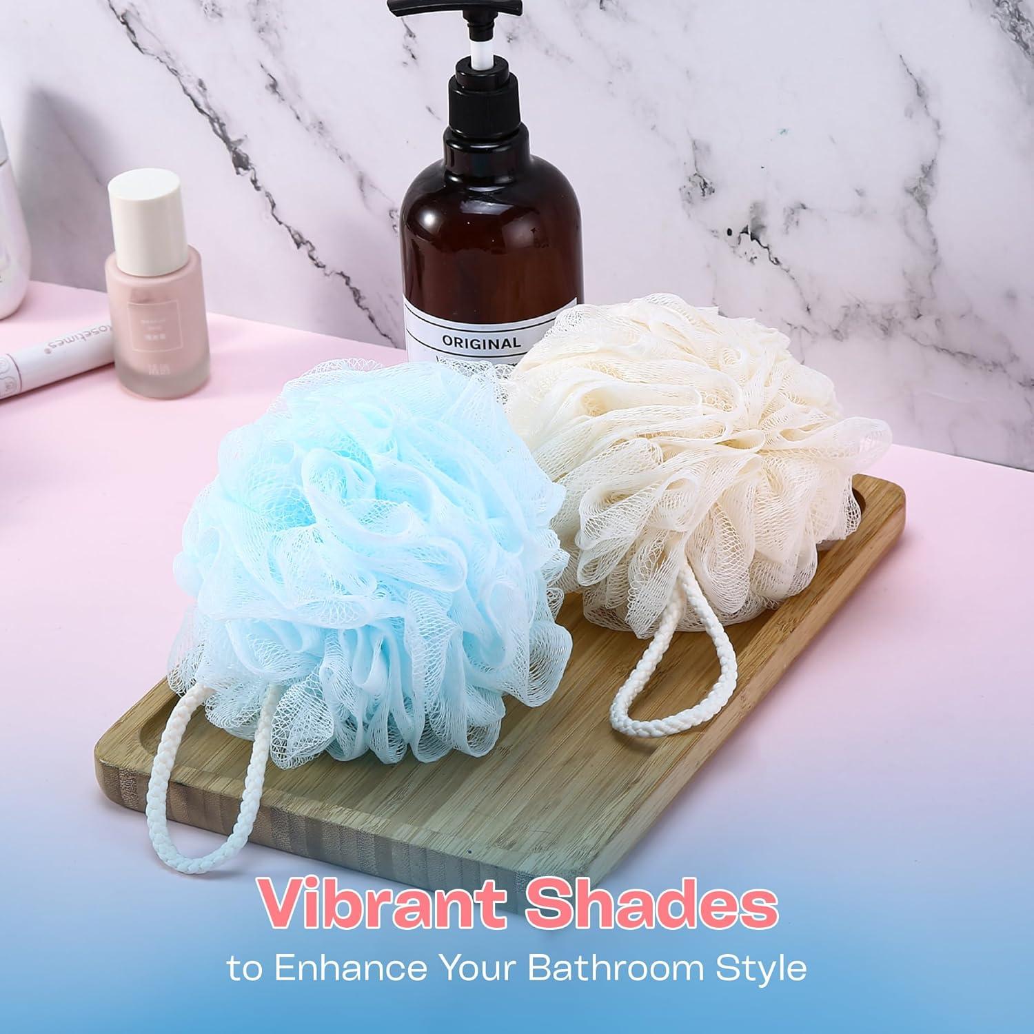 Esponjas de Lufa Exfoliantes LIKEVOW - Paquete de 4 Multicolor