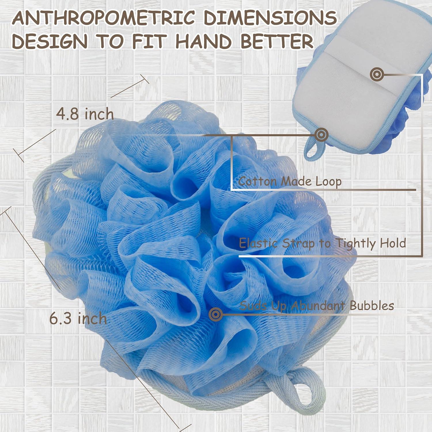 Esponja de Baño Exfoliante 2 Pack Bleu Bath 16x12cm