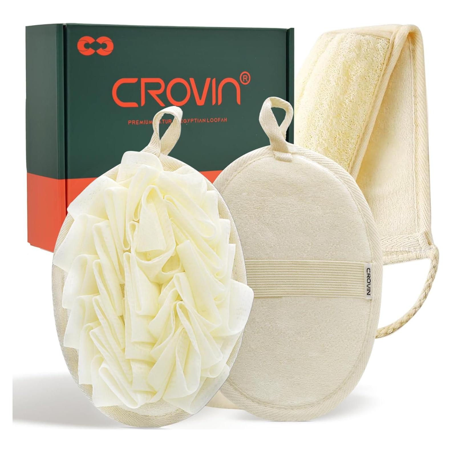 Conjunto de Esponjas Exfoliantes CROVIN - 3 Piezas para Baño