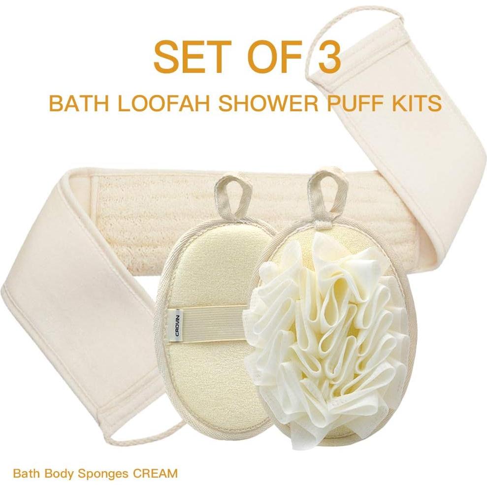 Conjunto de Esponjas Exfoliantes CROVIN - 3 Piezas para Baño
