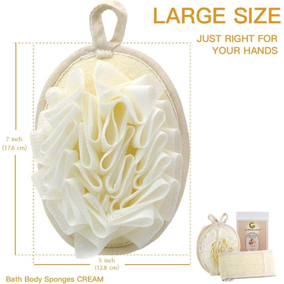 Conjunto de Esponjas Exfoliantes CROVIN - 3 Piezas para Baño