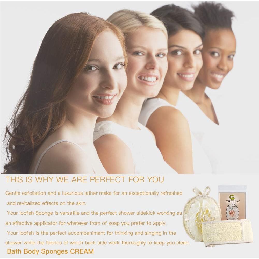 Conjunto de Esponjas Exfoliantes CROVIN - 3 Piezas para Baño
