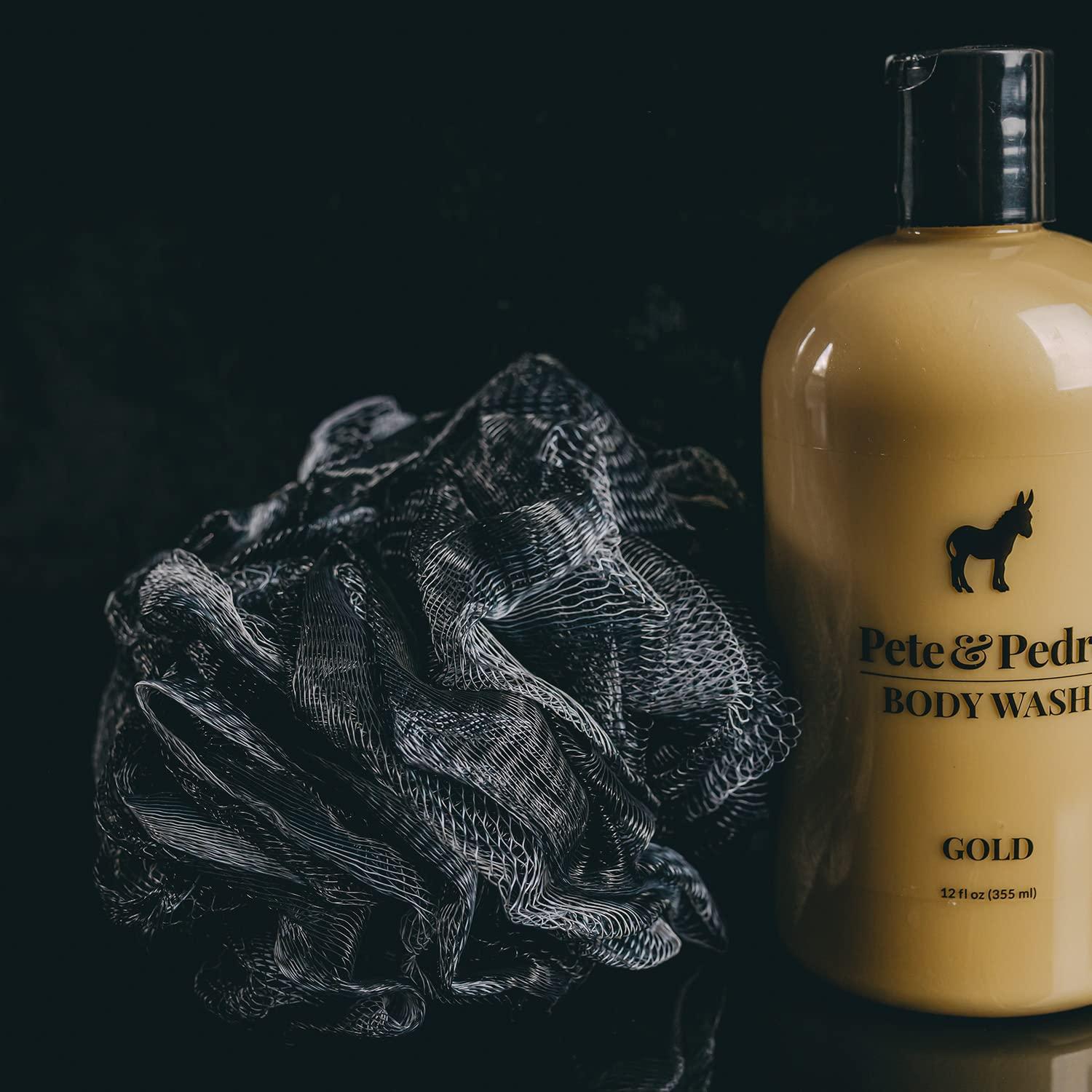 Esponja de Lufa Negra Pete & Pedro | Exfoliadora Suave para Ducha
