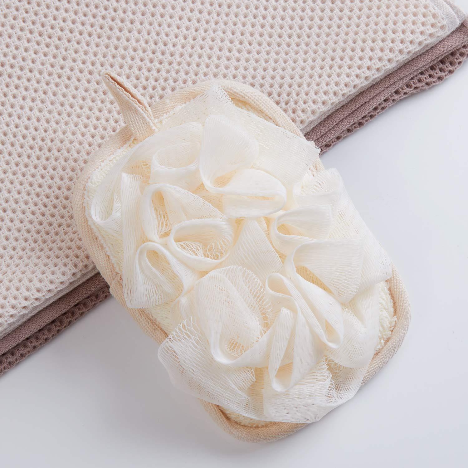 Mitón de Baño Mikimini 2 en 1 Exfoliante Lufa y Tela