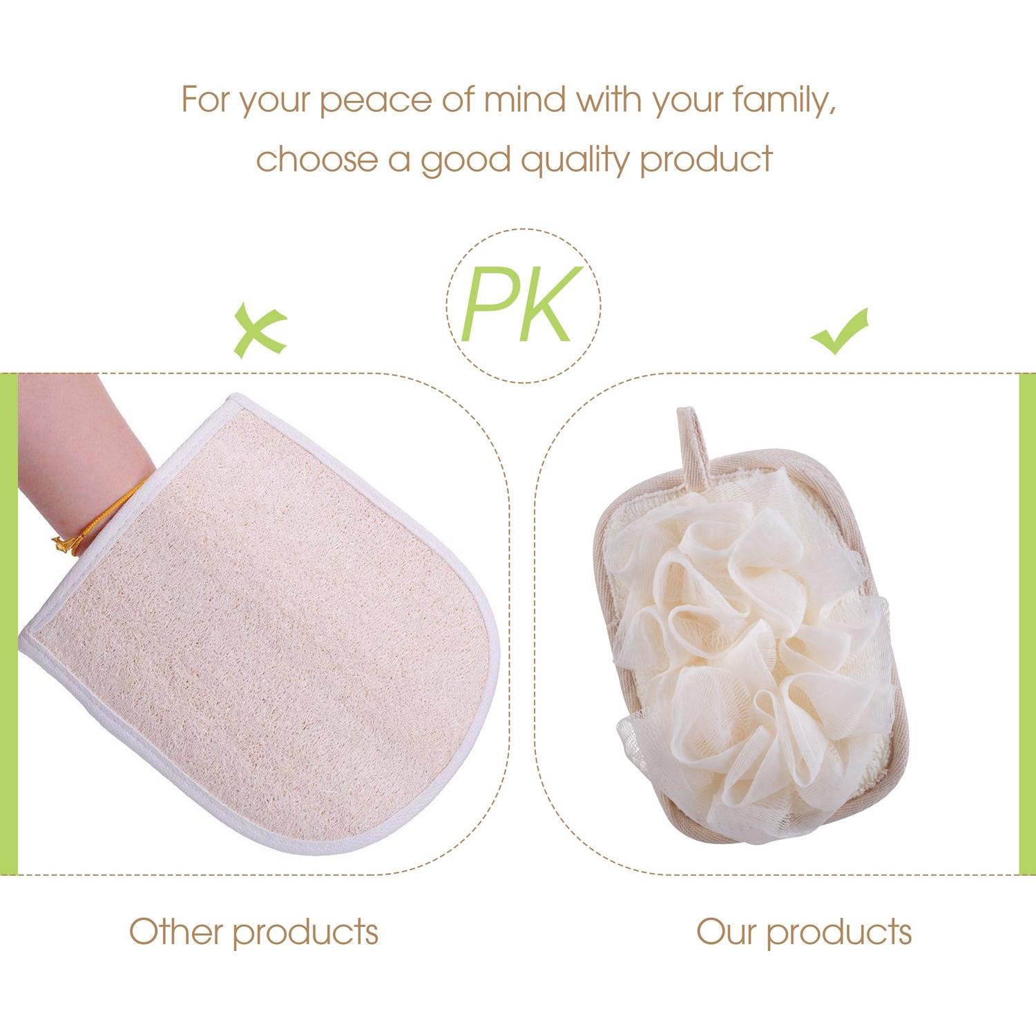 Mitón de Baño Mikimini 2 en 1 Exfoliante Lufa y Tela