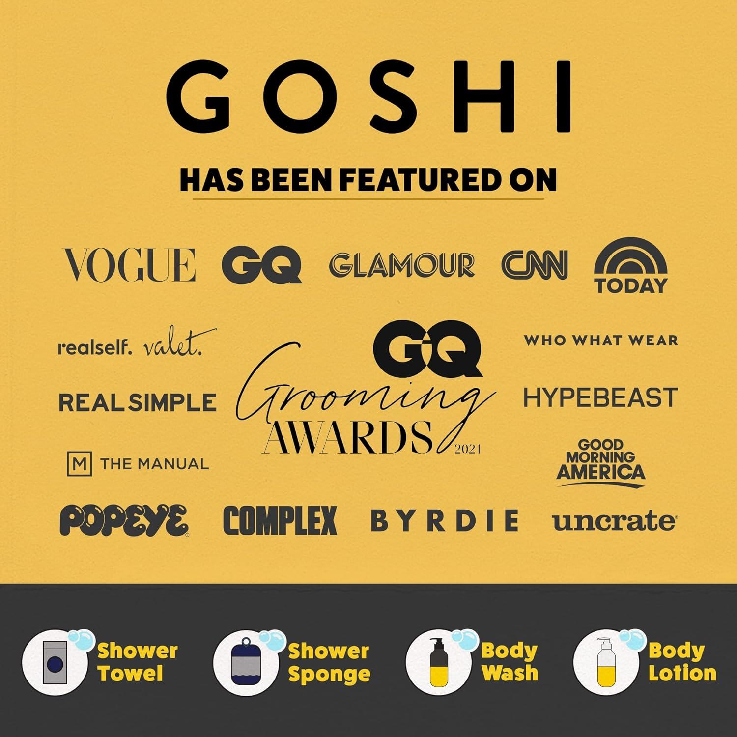 Esponja de Ducha Exfoliante GOSHI Azul Índigo - Hecha en Japón