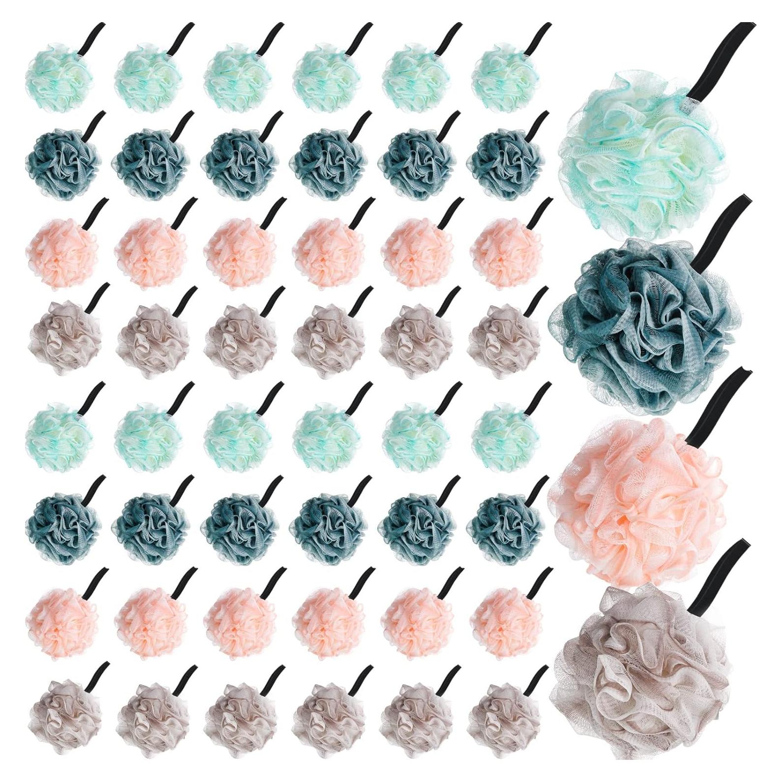 Paquete de 48 Esponjas de Baño Shellwei 50g Exfoliantes