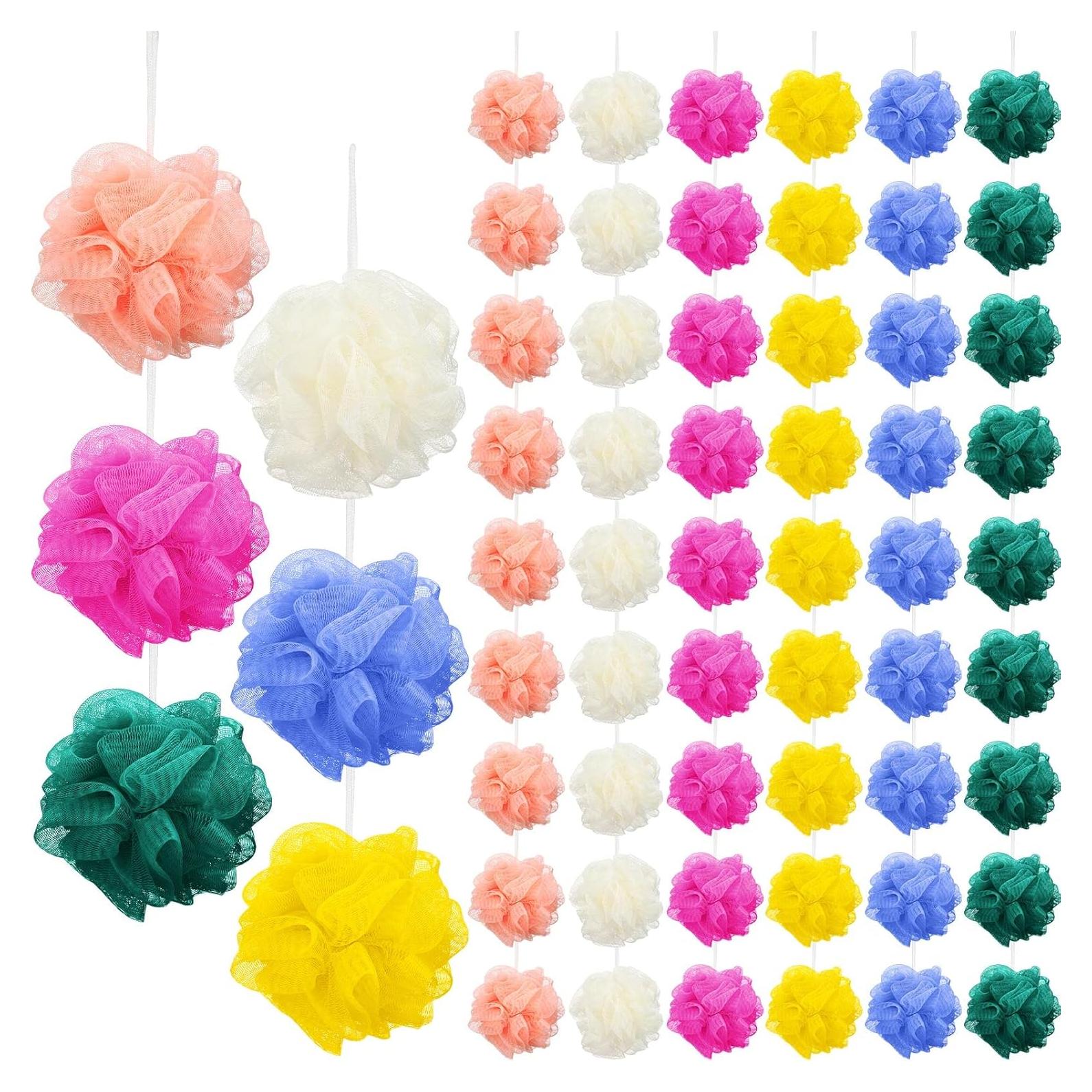 Esponjas de Baño Exfoliantes Sunnyray - 100 Pcs, 6 Colores