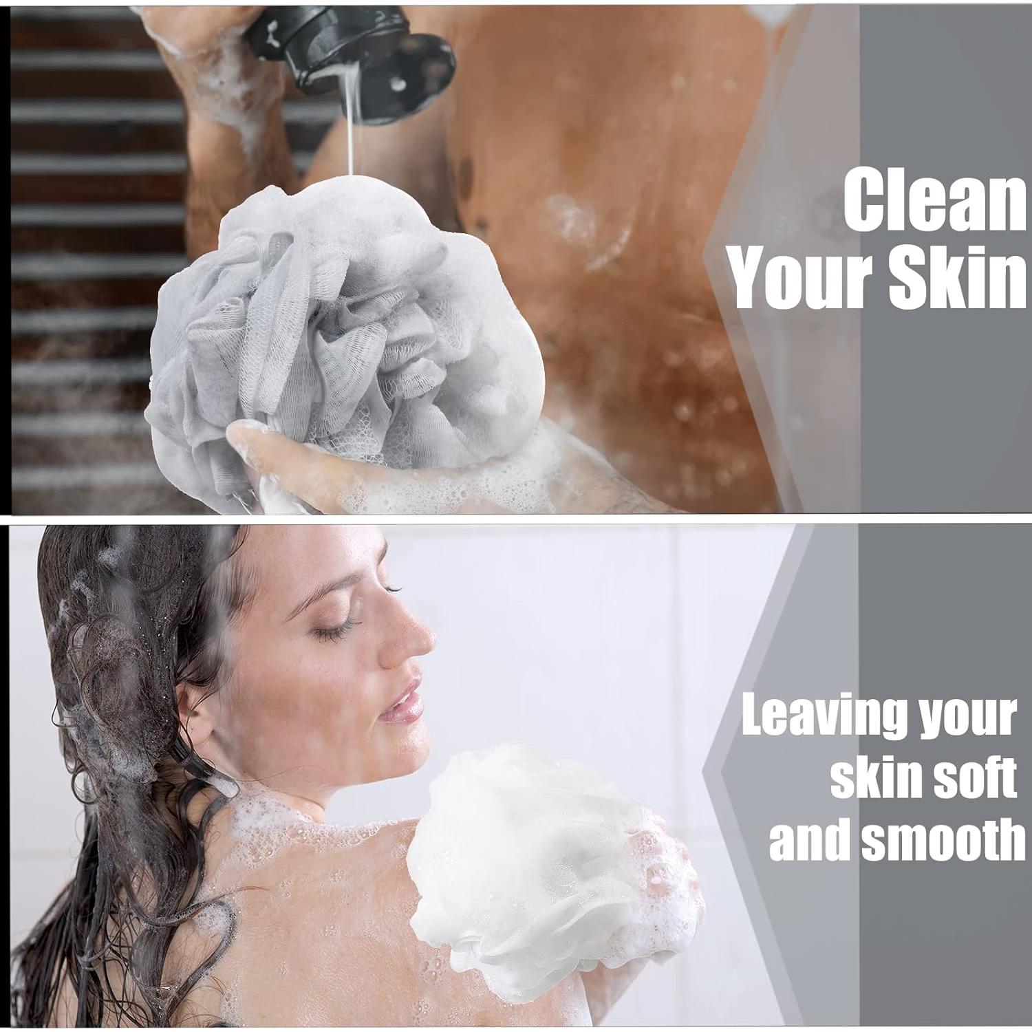 Esponjas de Baño Shellwei 32 Pcs Loofah Exfoliante 60g