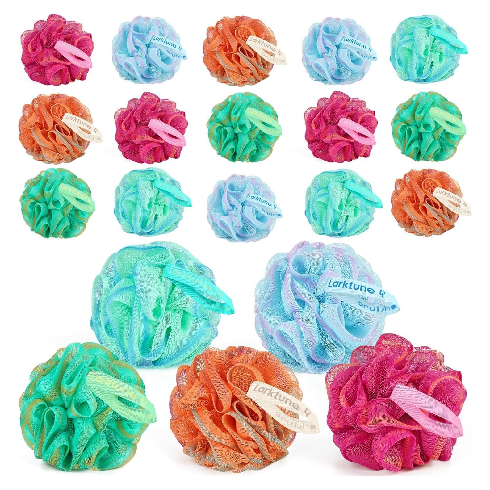 Paquete de 20 Esponjas de Ducha Lufa Aosevar 25cm Exfoliantes