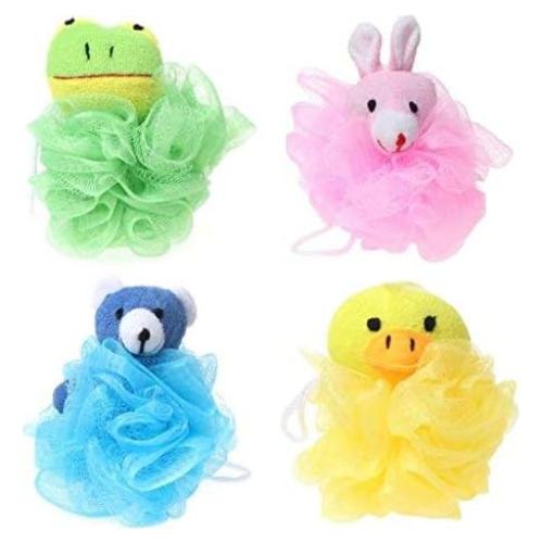Esponjas de baño de malla Rubinson-store 4 unidades diseño animal