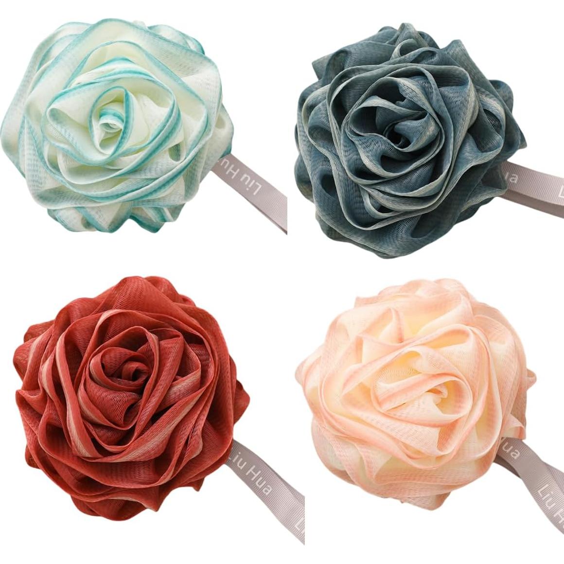 Esponja de Lufa Exfoliante SINGEWOW 75g 2 Pcs Rosa y Azul