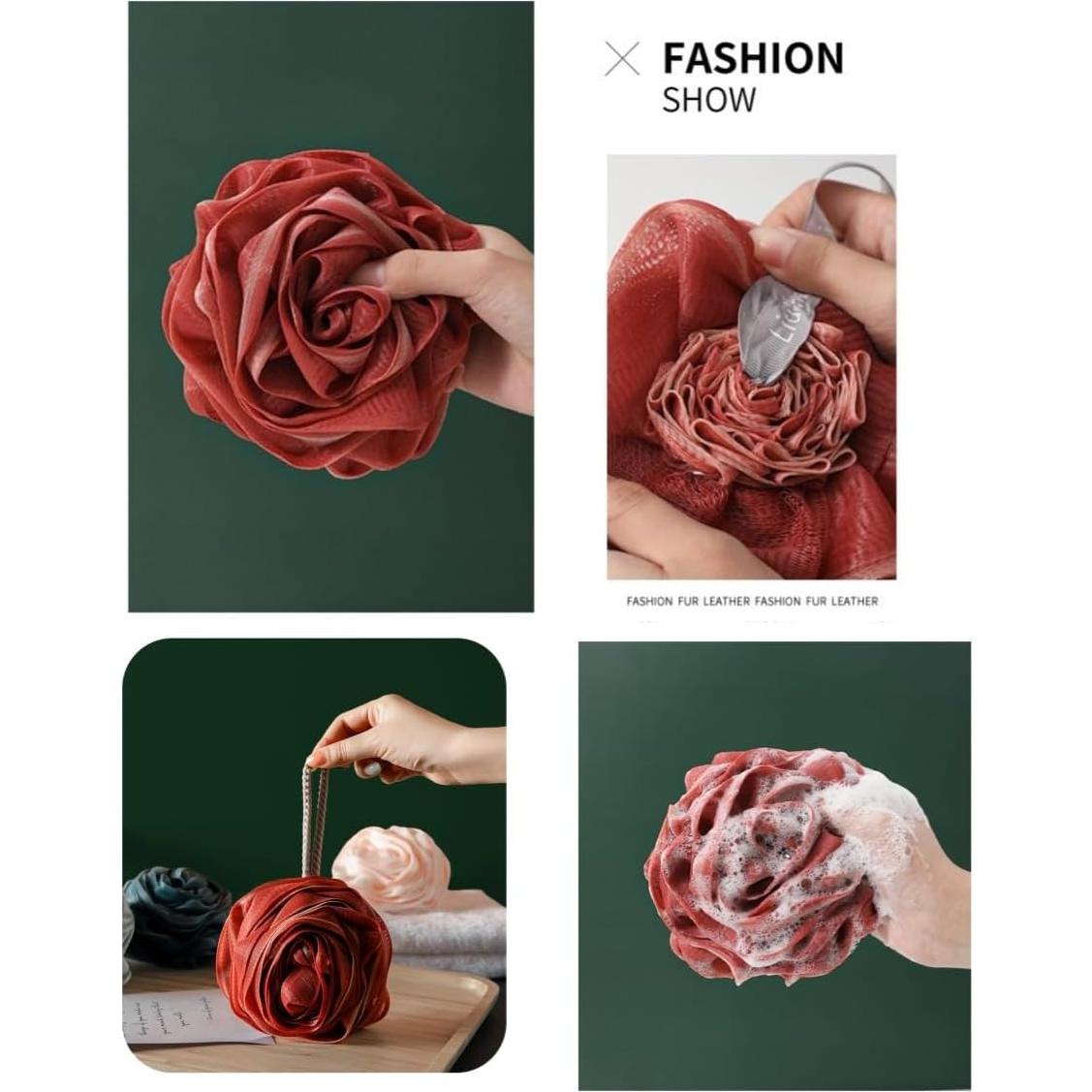 Esponja de Lufa Exfoliante SINGEWOW 75g 2 Pcs Rosa y Azul