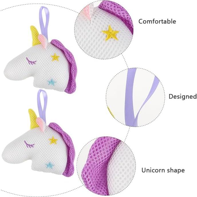 Esponja de Baño Suillty Unicornio Rosa Ecológica 15x11x7.5 cm