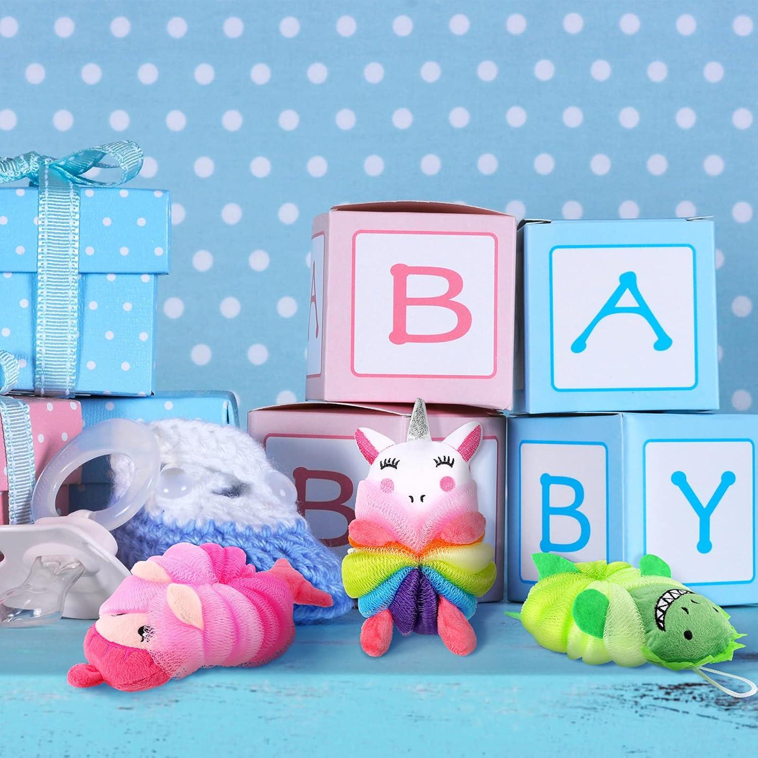 Esponjas de Baño para Niños Tatuo - 4 Pcs Animales Coloridos