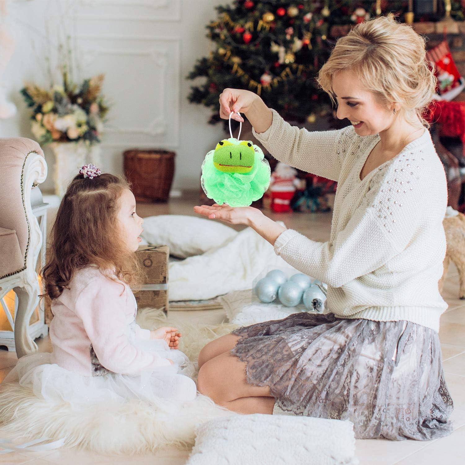 Esponjas de Baño Animal Boao - 4 Piezas Exfoliantes Coloridas