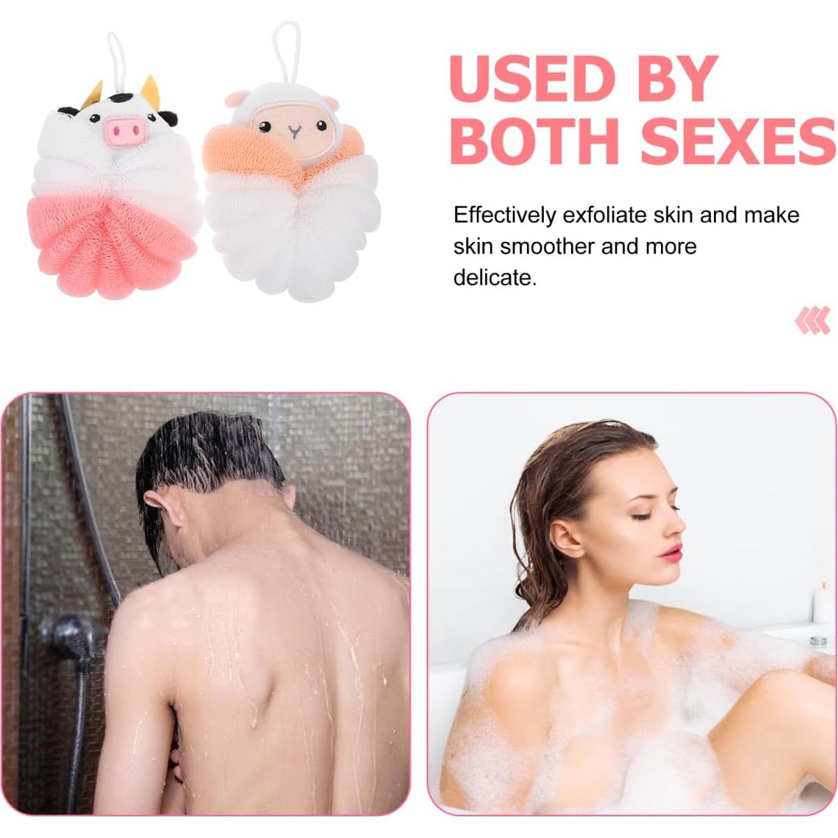 Esponjas de Baño para Niños Baluue 2 Piezas Diseño Cartoon