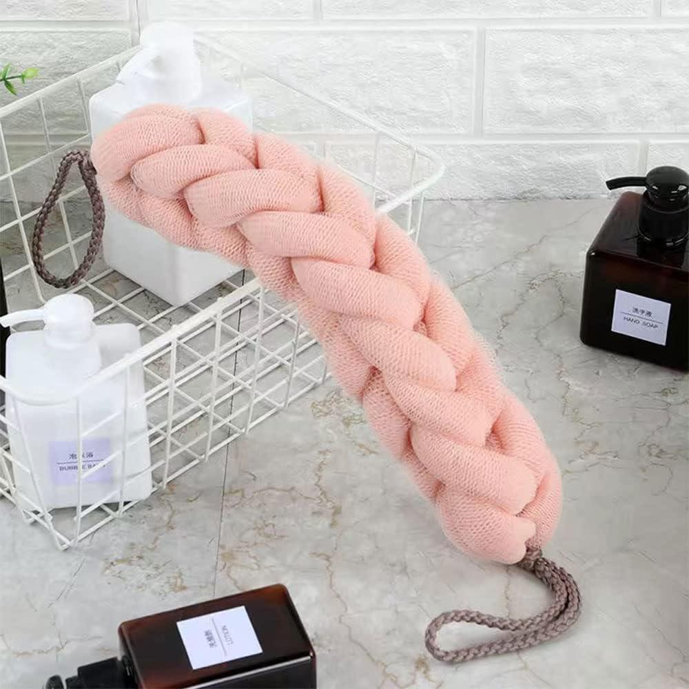 Esponja de Ducha Exfoliante PE Rosa 2 Piezas JSYPWEIJIE