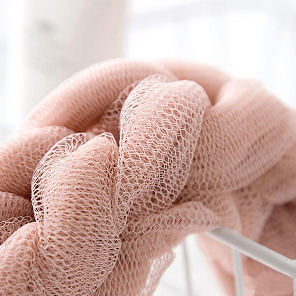 Esponja de Ducha Exfoliante PE Rosa 2 Piezas JSYPWEIJIE