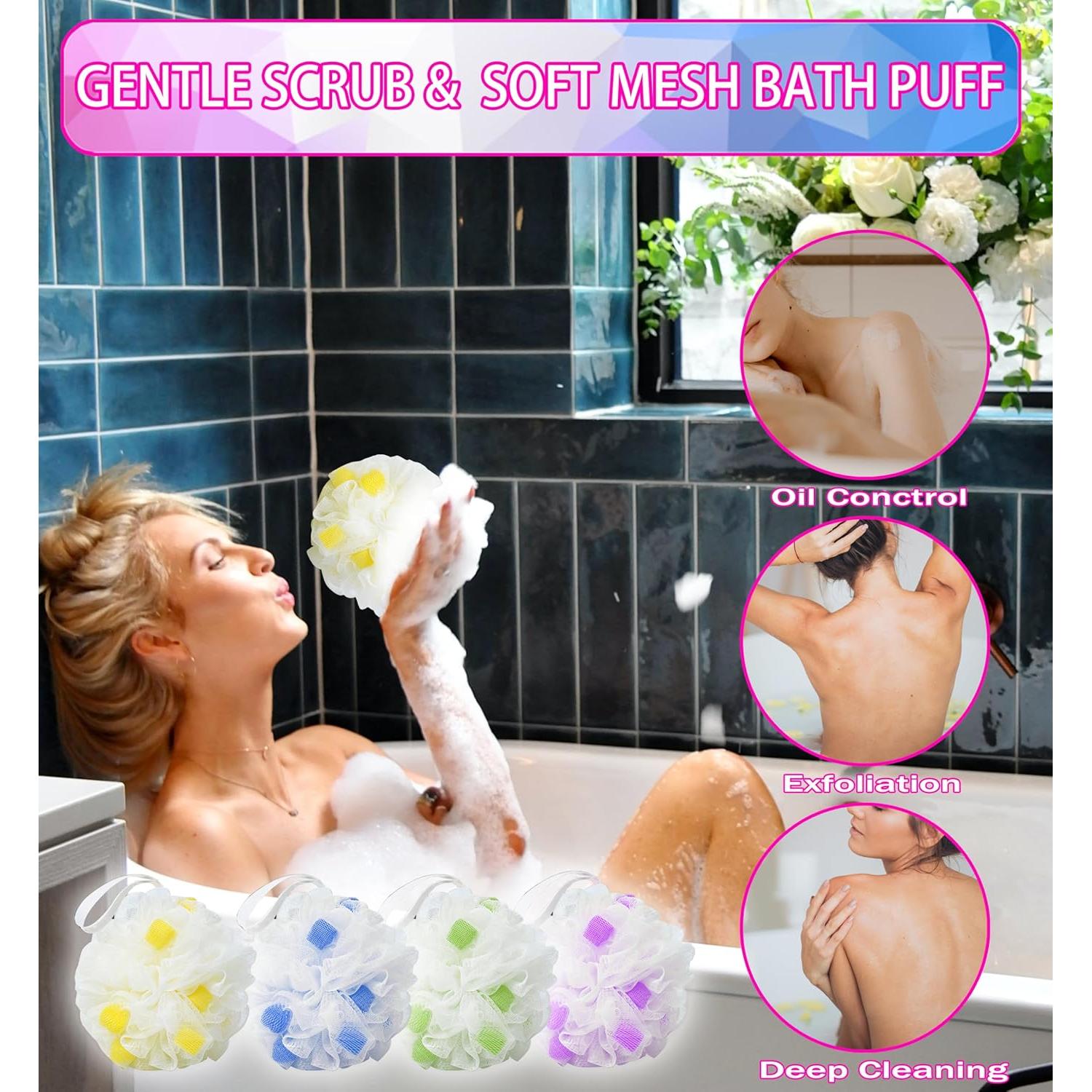 Esponja Exfoliante de Ducha MURRI&MURRDI - Paquete de 4 Colores