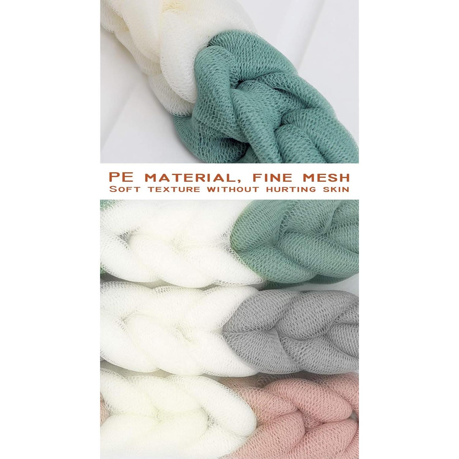 Esponja de Baño Exfoliante AARainbow 4 Paquetes Malla 81 cm