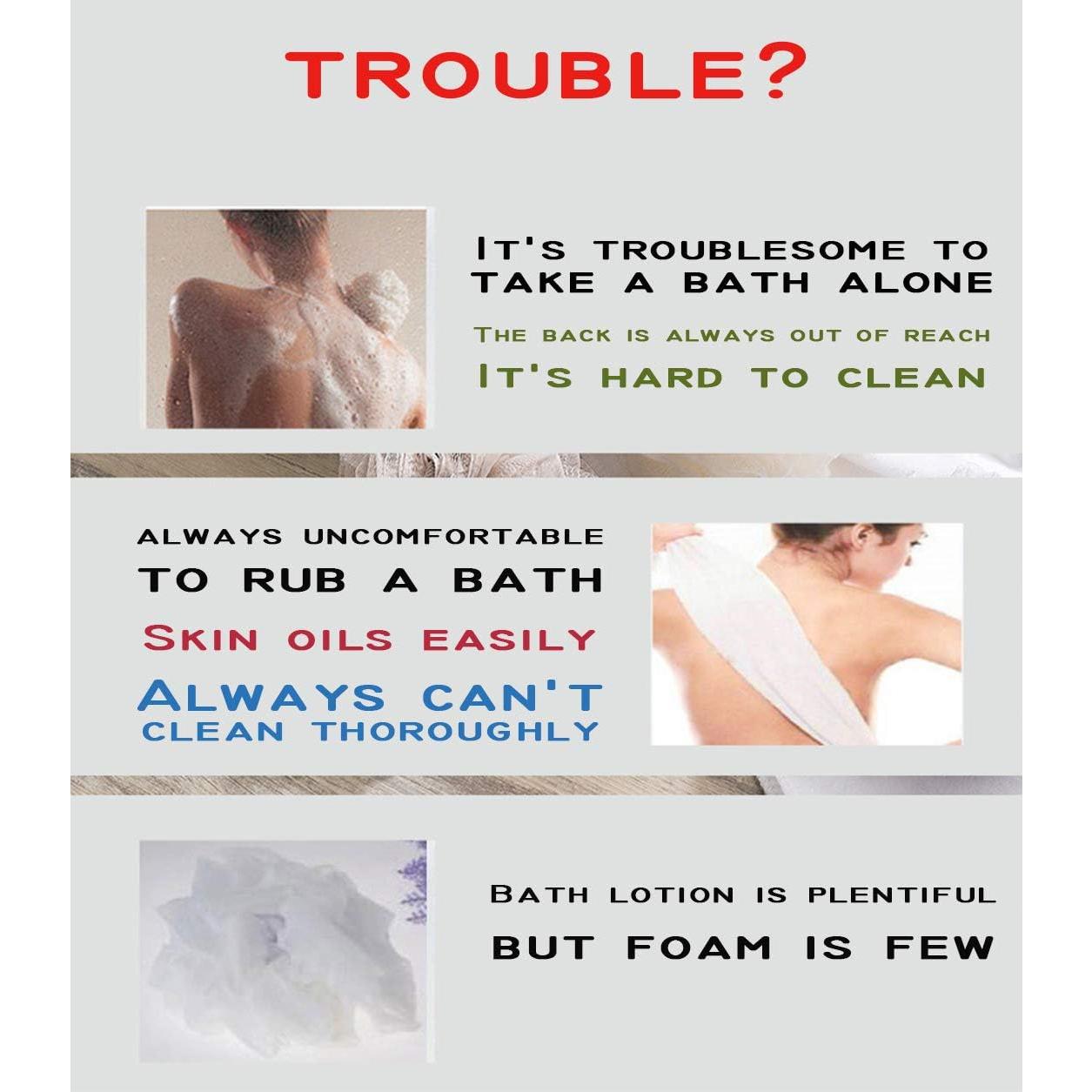 Esponja de Baño Exfoliante AARainbow 4 Paquetes Malla 81 cm