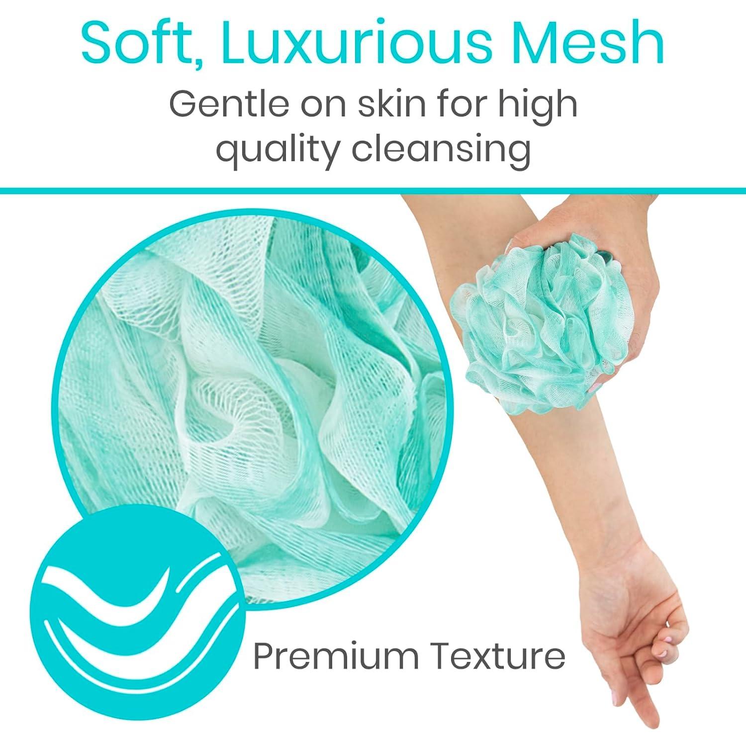 Esponjas de Reemplazo Loofah Vive - 4 Pk para Ducha y Baño