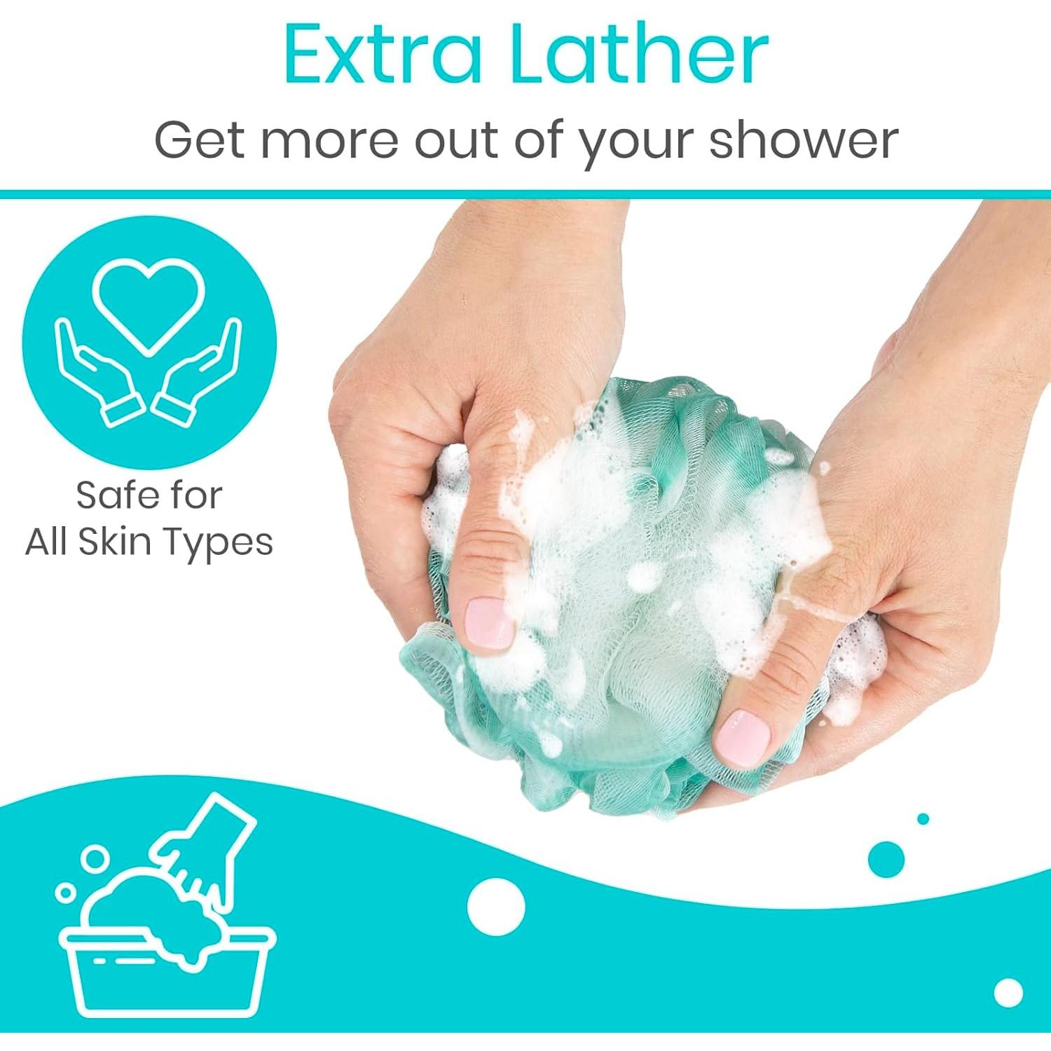 Esponjas de Reemplazo Loofah Vive - 4 Pk para Ducha y Baño