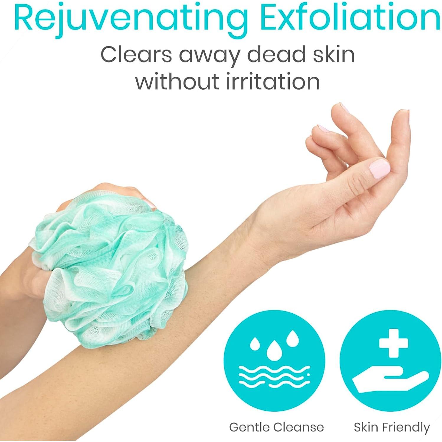 Esponjas de Reemplazo Loofah Vive - 4 Pk para Ducha y Baño