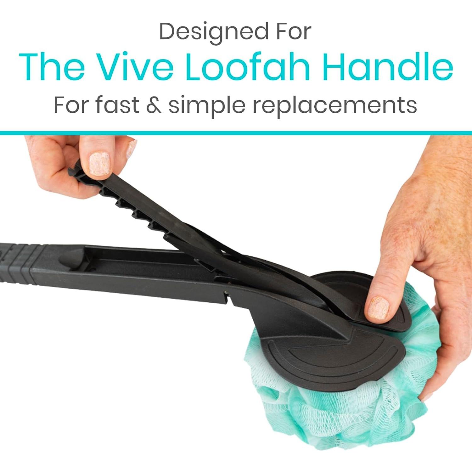 Esponjas de Reemplazo Loofah Vive - 4 Pk para Ducha y Baño