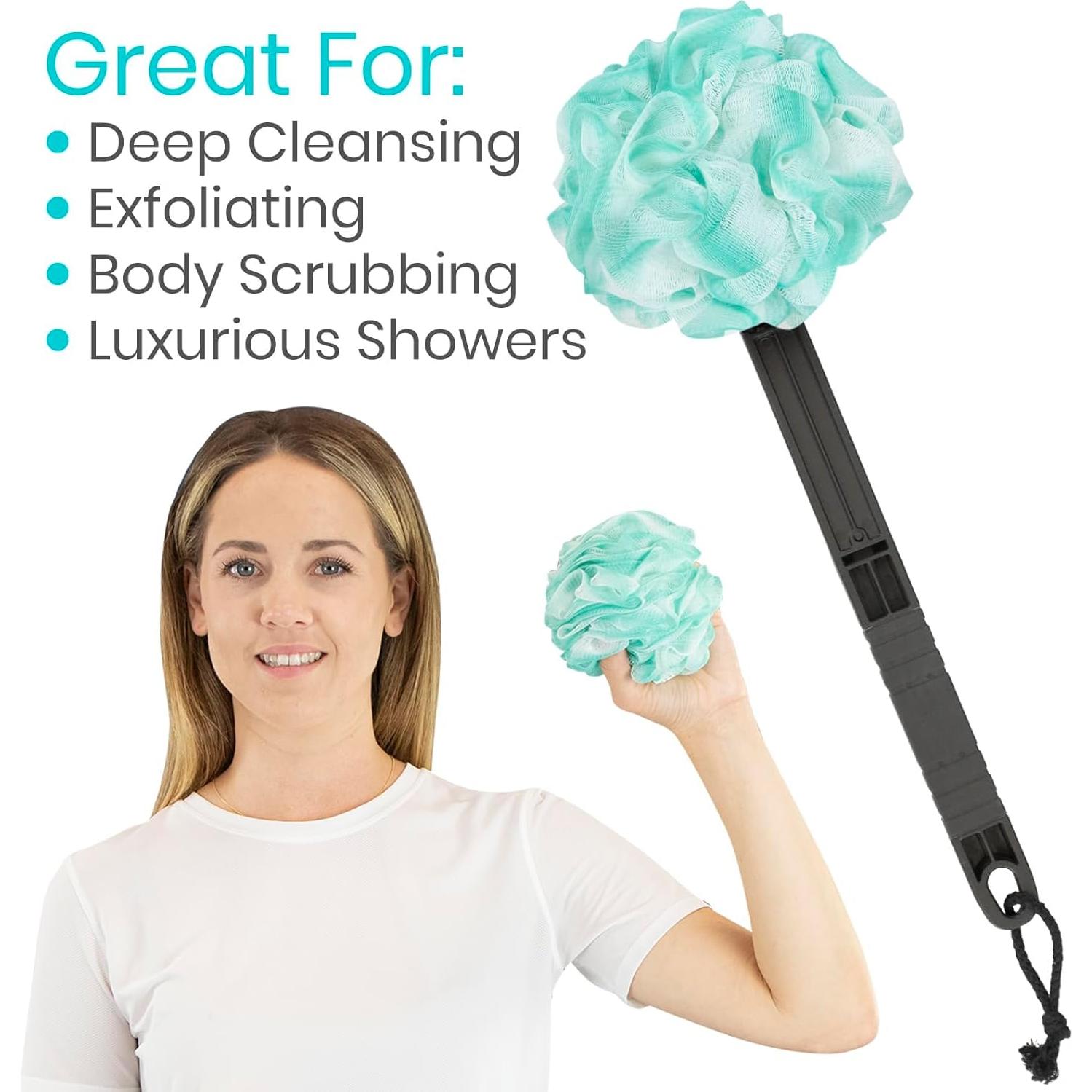 Esponjas de Reemplazo Loofah Vive - 4 Pk para Ducha y Baño