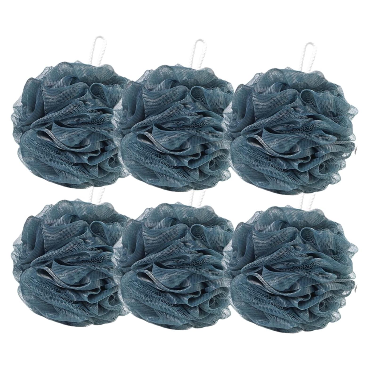 Paquete de 6 esponjas de ducha LuxeCasa 80g para hombres