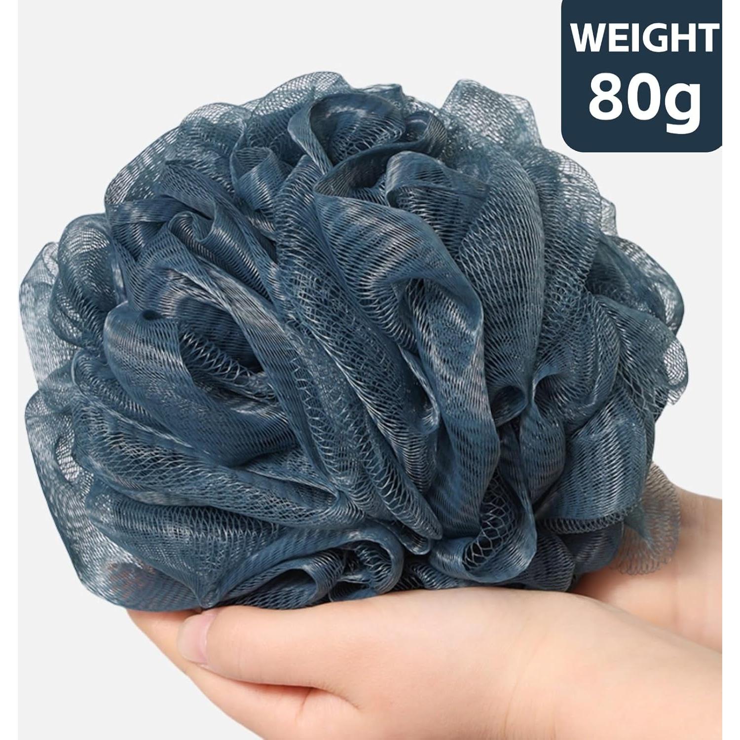 Paquete de 6 esponjas de ducha LuxeCasa 80g para hombres