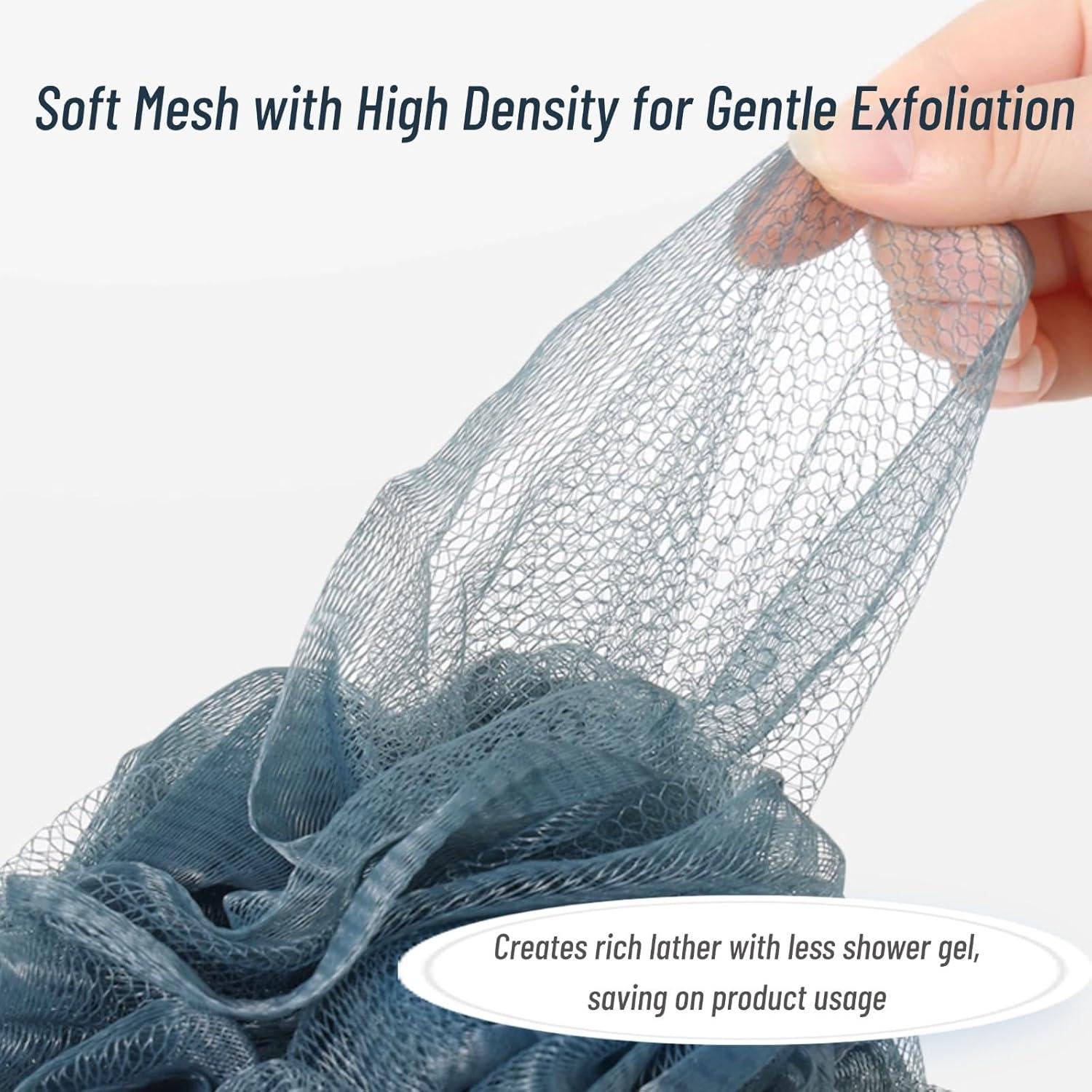 Paquete de 6 esponjas de ducha LuxeCasa 80g para hombres