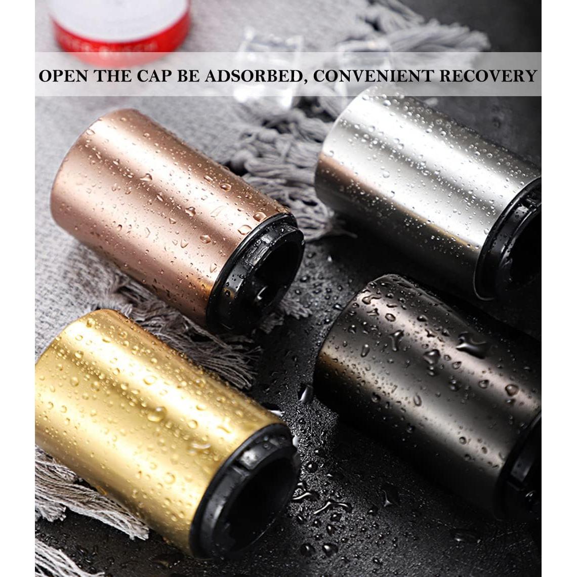 Abrebotellas Automático AKOAK de Acero Inoxidable Dorado